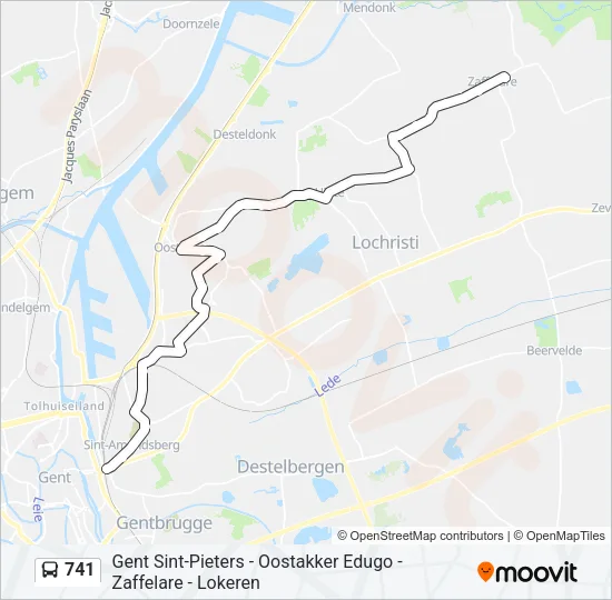 741 Bus Line Map