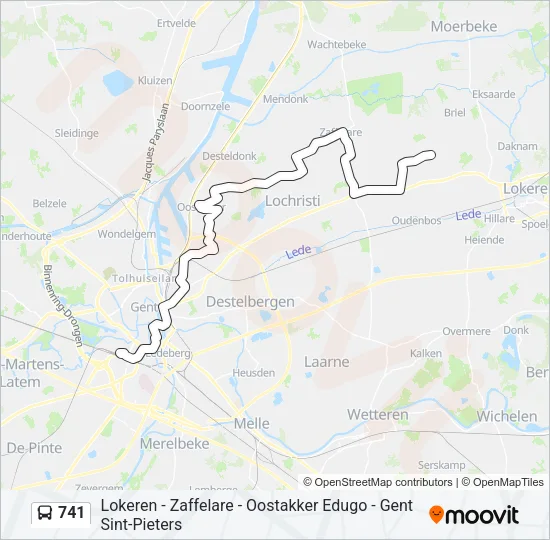 741 Bus Line Map