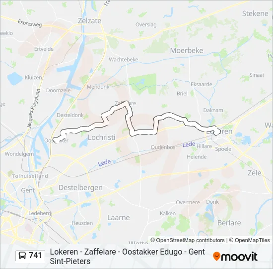741 Bus Line Map