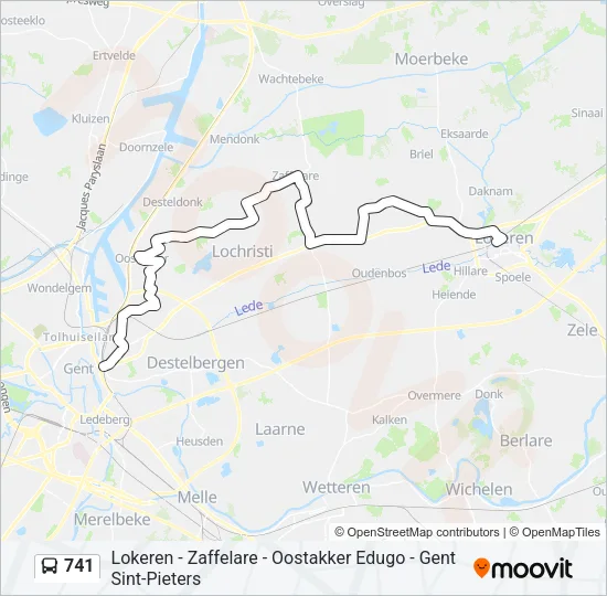 741 Bus Line Map