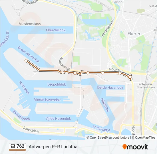 762 Bus Line Map