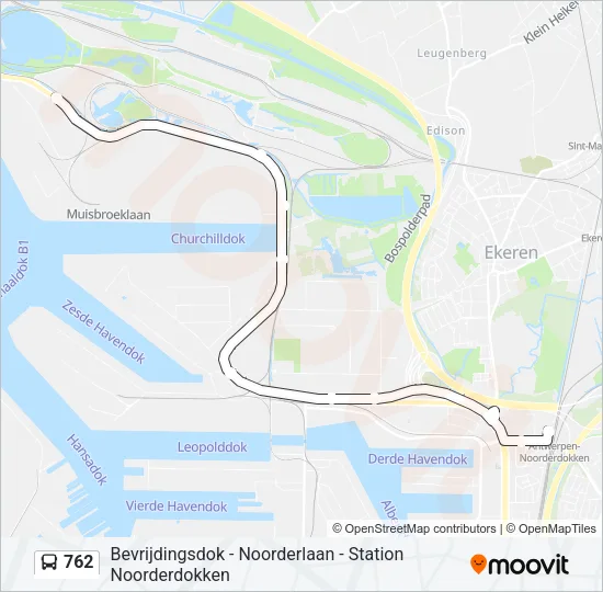 762 Bus Line Map