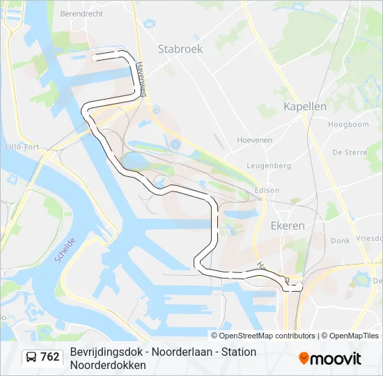 762 Bus Line Map