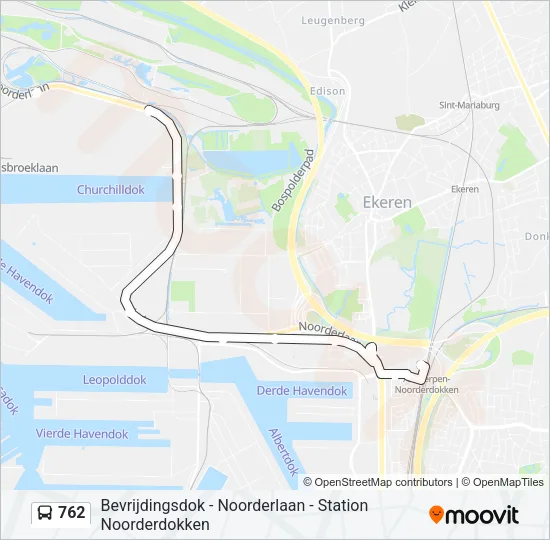 762 Bus Line Map