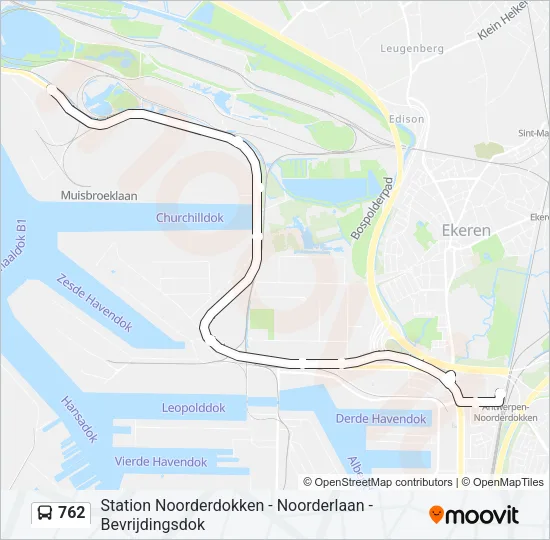 762 Bus Line Map