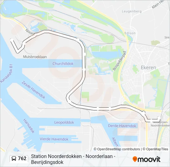 762 Bus Line Map