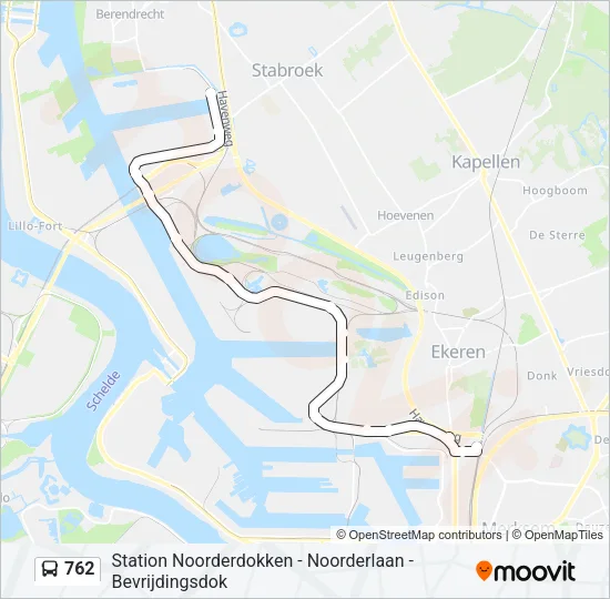 762 Bus Line Map