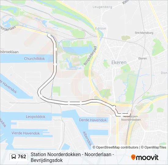 762 Bus Line Map