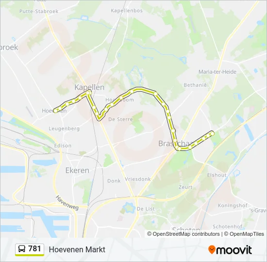 781 Bus Line Map