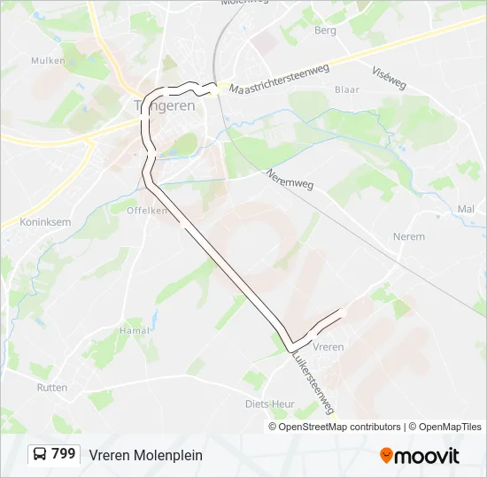 799 Bus Line Map