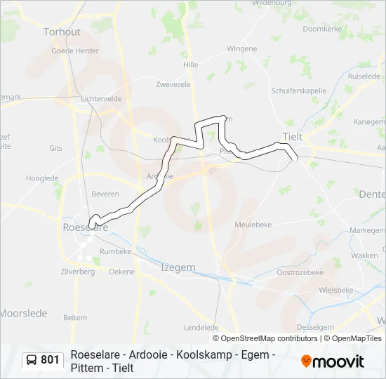 801 Bus Line Map