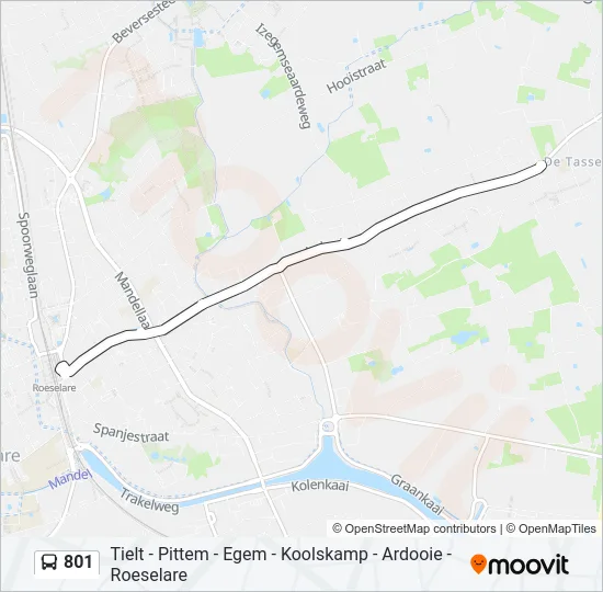 801 Bus Line Map
