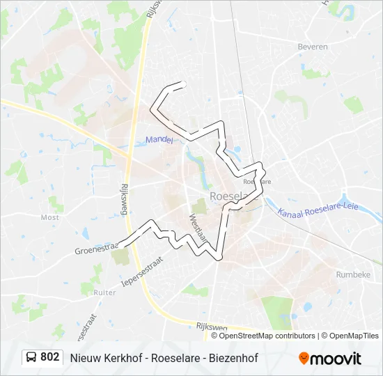 802 Bus Line Map