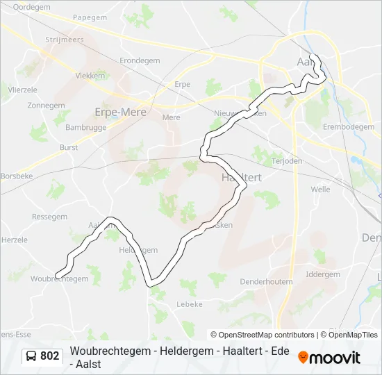 802 Bus Line Map
