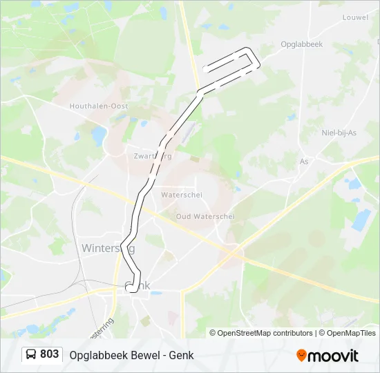 803 Bus Line Map