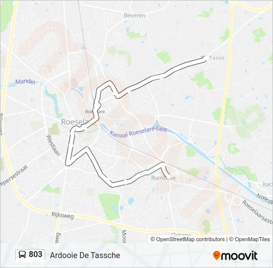 803 Bus Line Map