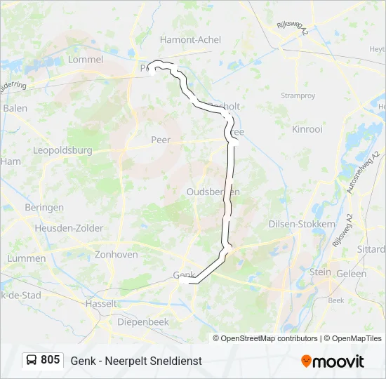 805 Bus Line Map