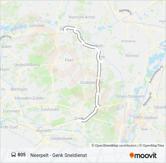 805 Bus Line Map