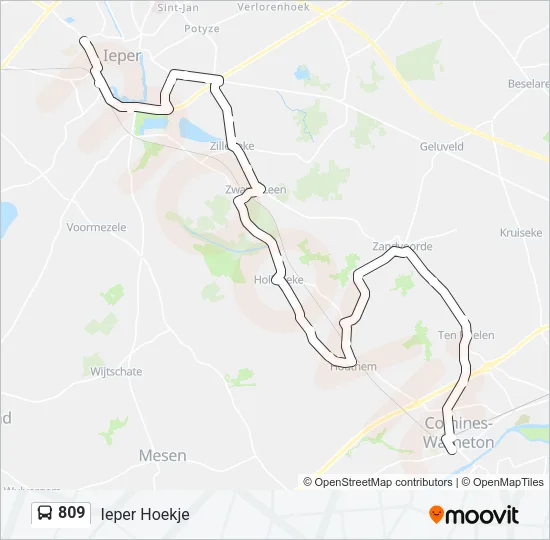 809 Bus Line Map