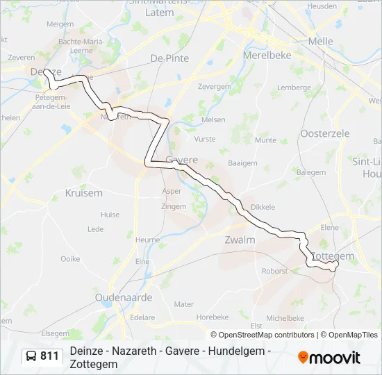 811 Bus Line Map