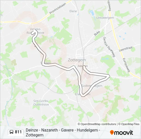 811 Bus Line Map