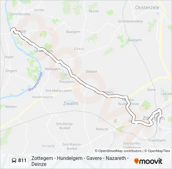 811 Bus Line Map