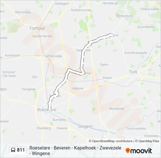 811 Bus Line Map