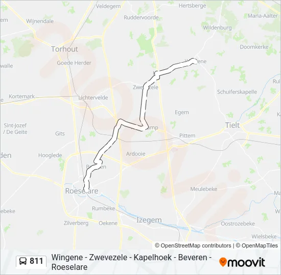 811 Bus Line Map
