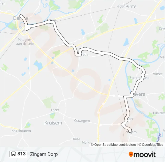 813 Bus Line Map