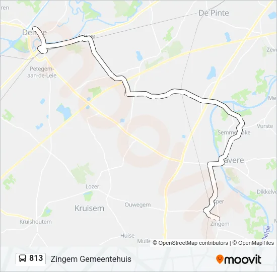 813 Bus Line Map