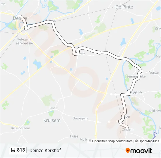 813 Bus Line Map