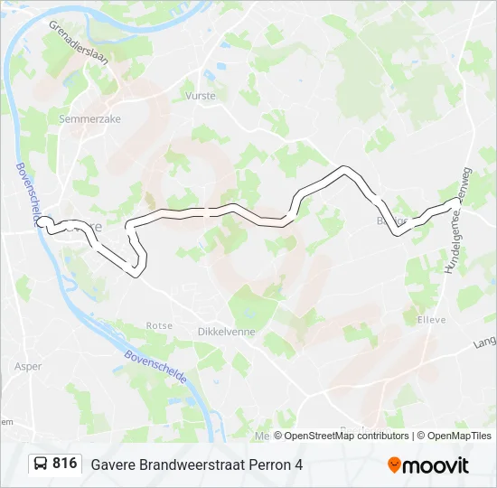 816 Bus Line Map