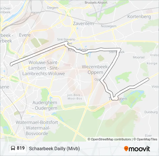 819 Bus Line Map
