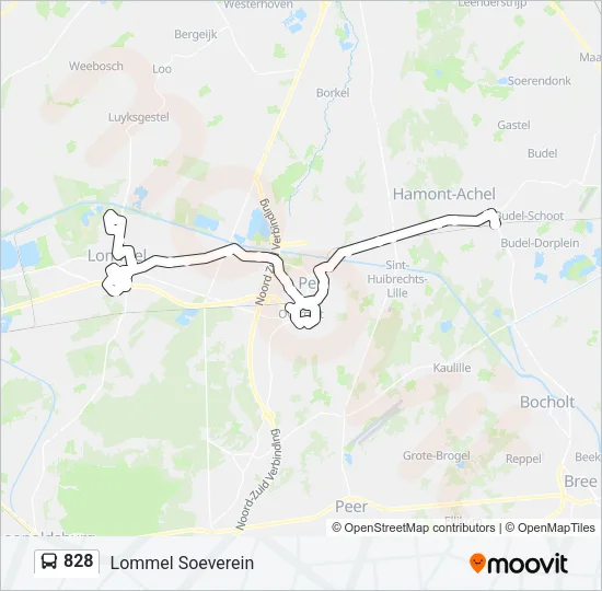 828 Bus Line Map