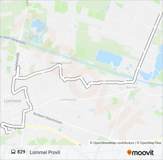 829 Bus Line Map