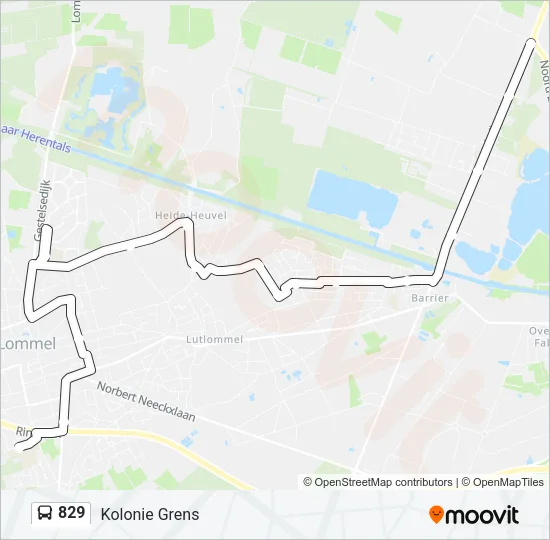 829 Bus Line Map