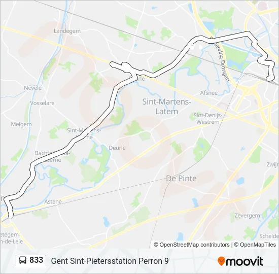 833 Bus Line Map