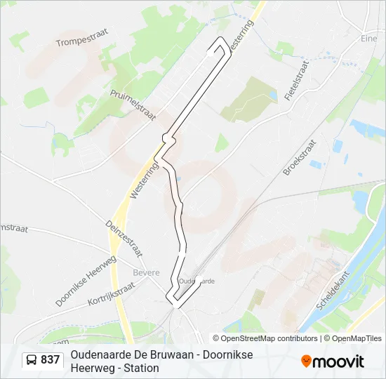 837 Bus Line Map