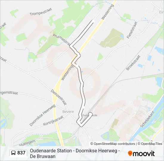 837 Bus Line Map
