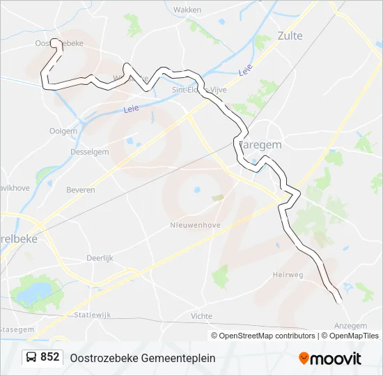 852 Bus Line Map