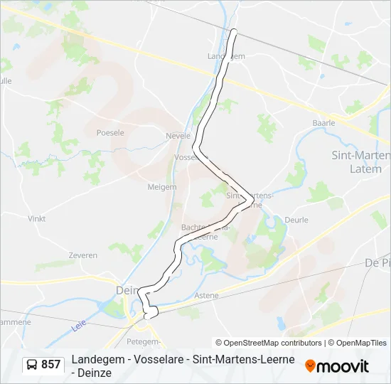 857 Bus Line Map
