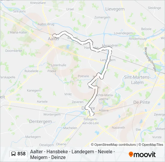 858 Bus Line Map