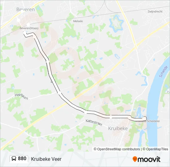 880 Bus Line Map