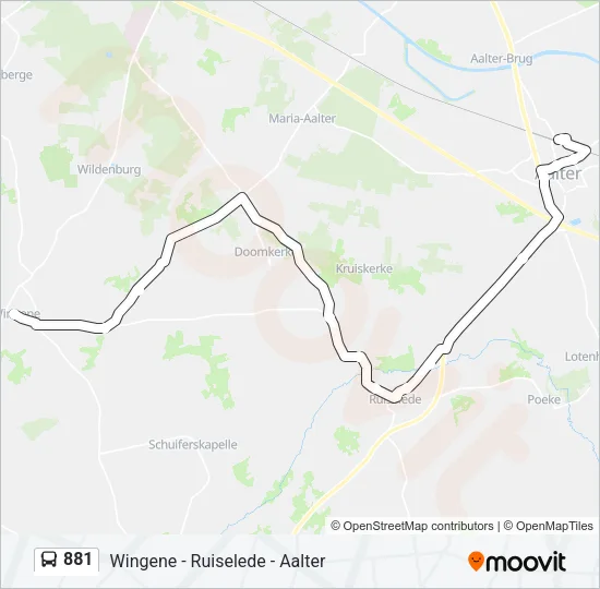 881 Bus Line Map