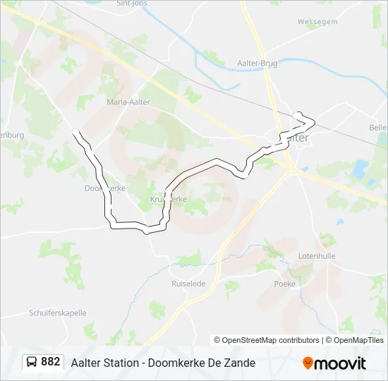 882 Bus Line Map