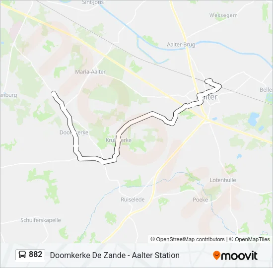882 Bus Line Map
