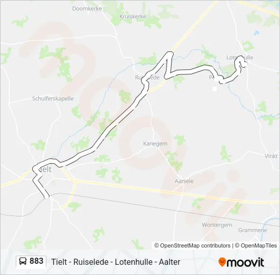 883 Bus Line Map