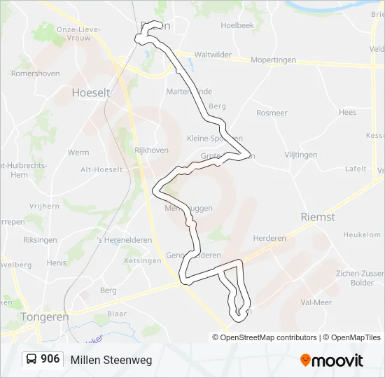 906 Bus Line Map