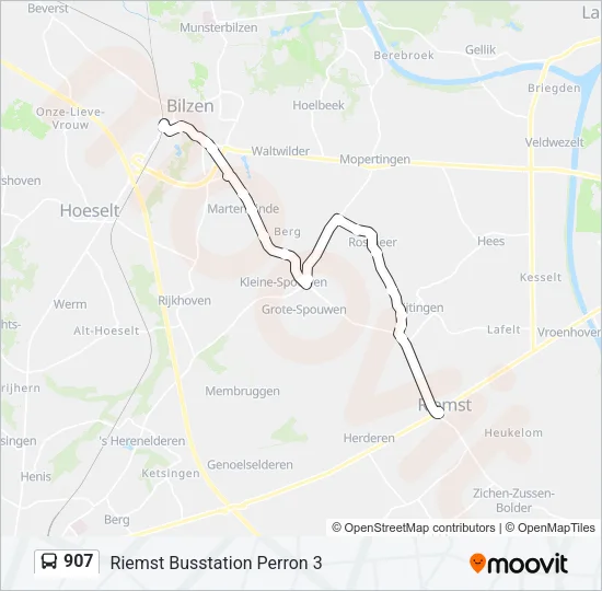 907 Bus Line Map