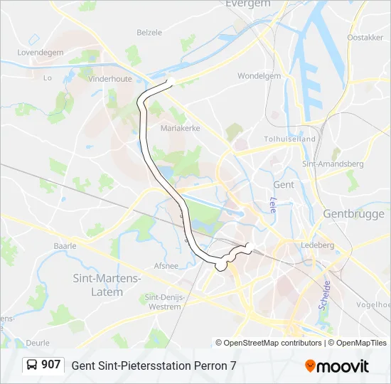 907 Bus Line Map